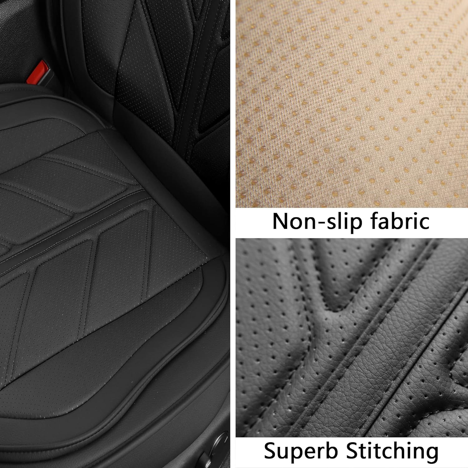 Pickup Seats Covers Compatible with Dodge Ram 1500 2009-2024 Limited Laramie Big Horn Truck Pleather Seat Covers Custom Fit Dodge Ram 2500 3500 (Black,5 Sets Full Seat)